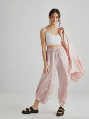 5202 LULU Polka Dot Pants-Pale Pink