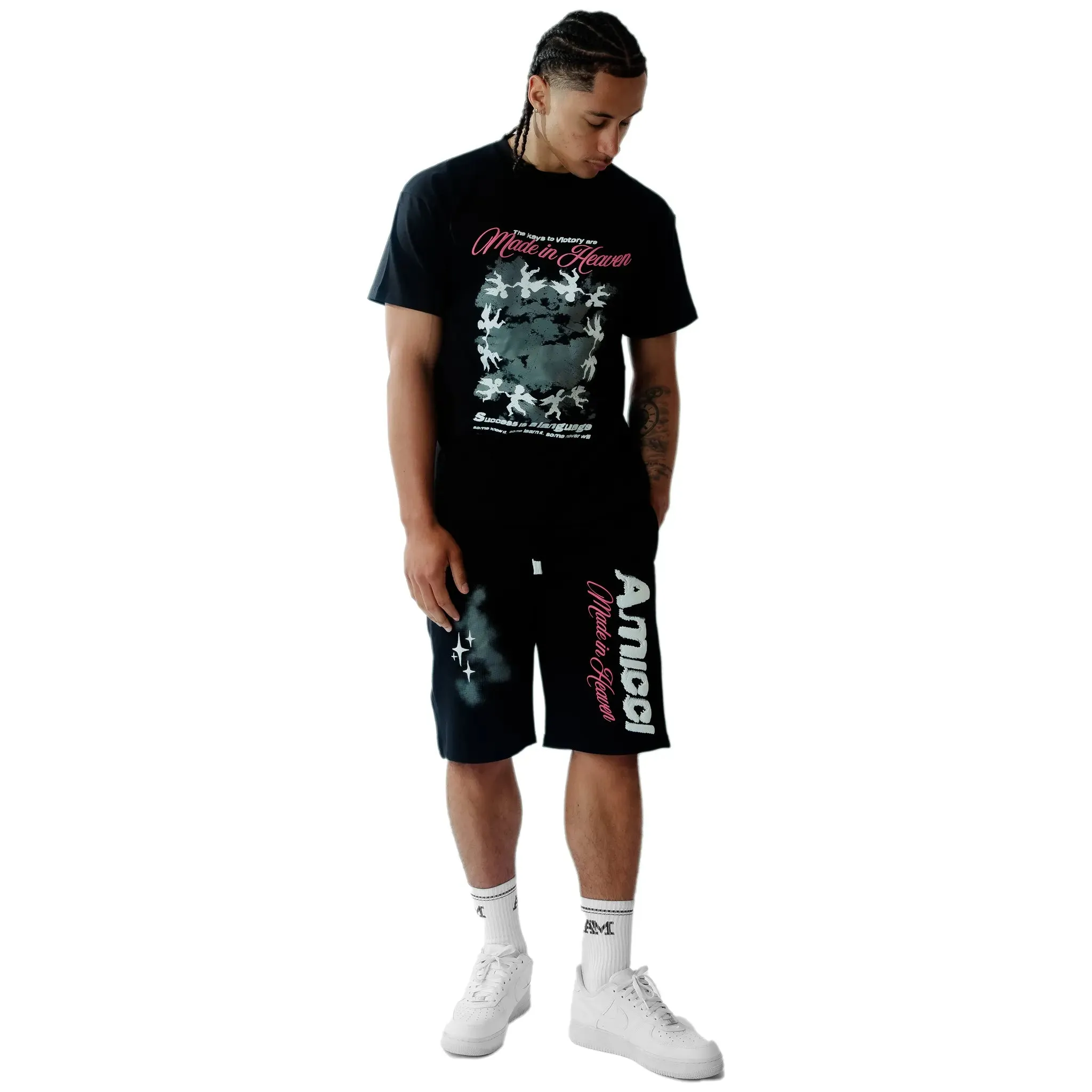 Amicci Angeli Graphic Black T Shirt