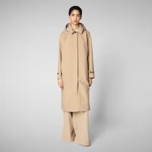 Asia Water Resistant Trench Coat in Stardust Beige
