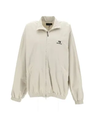 Balenciaga Logo Technical Track Jacket Beige