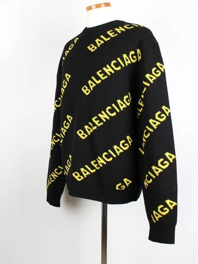 Balenciaga Multi logo knit M