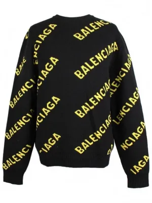 Balenciaga Multi logo knit M