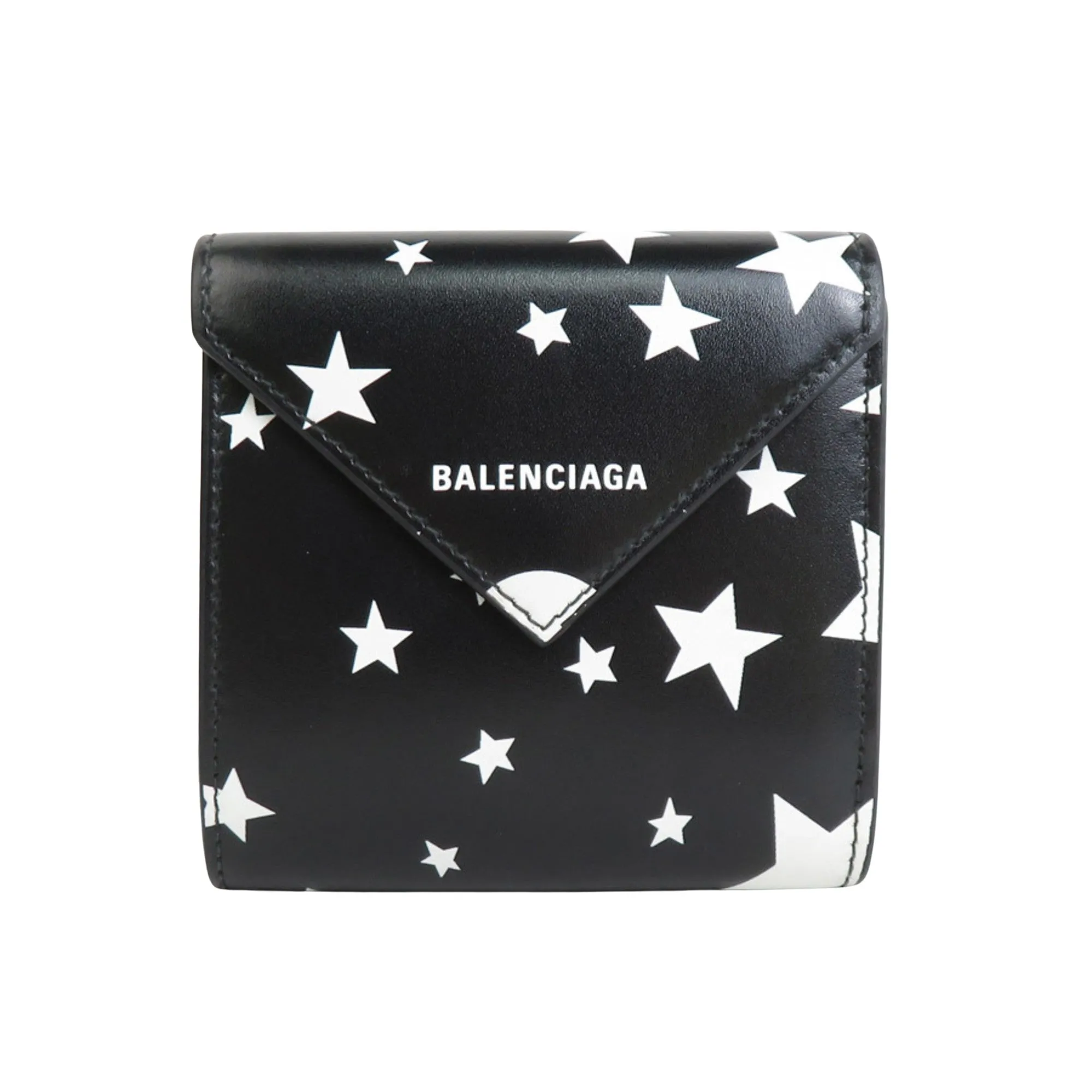 Balenciaga Papier Black Leather Accessories