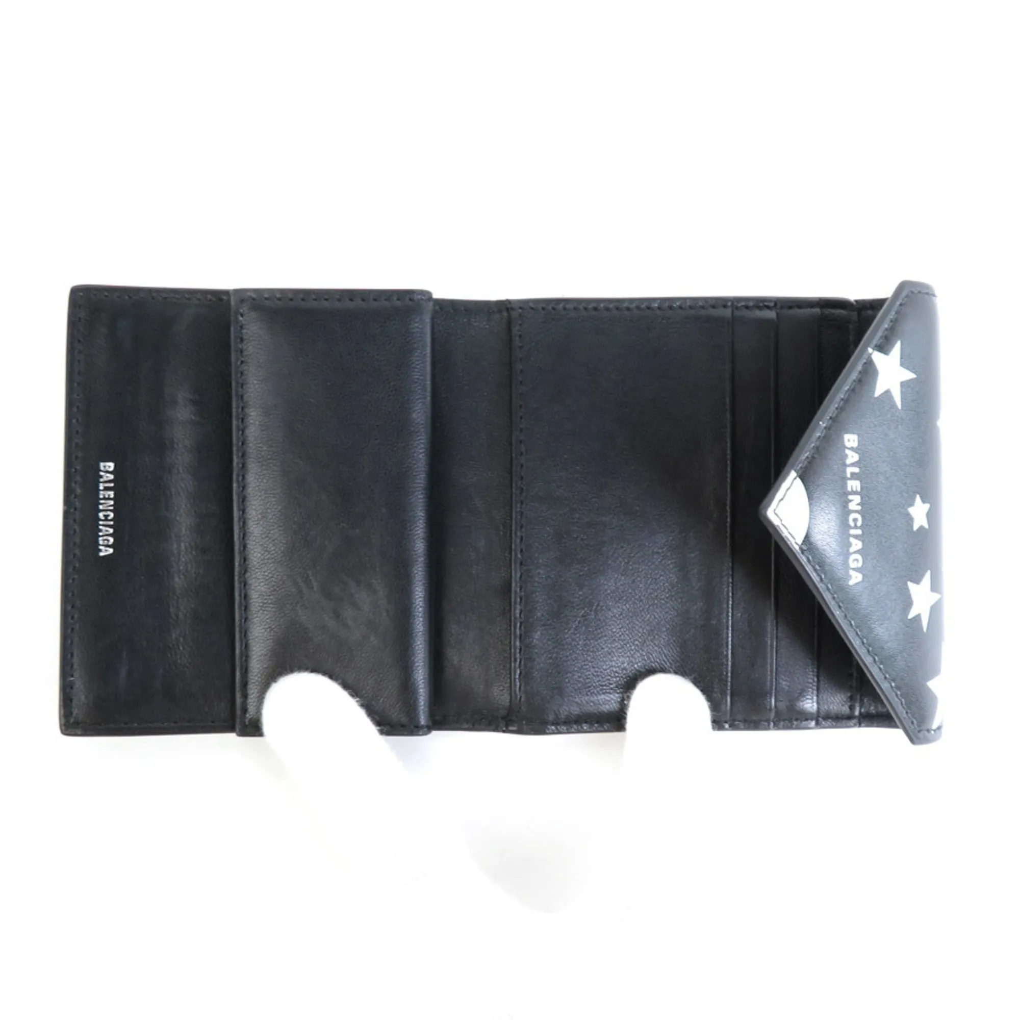 Balenciaga Papier Black Leather Accessories