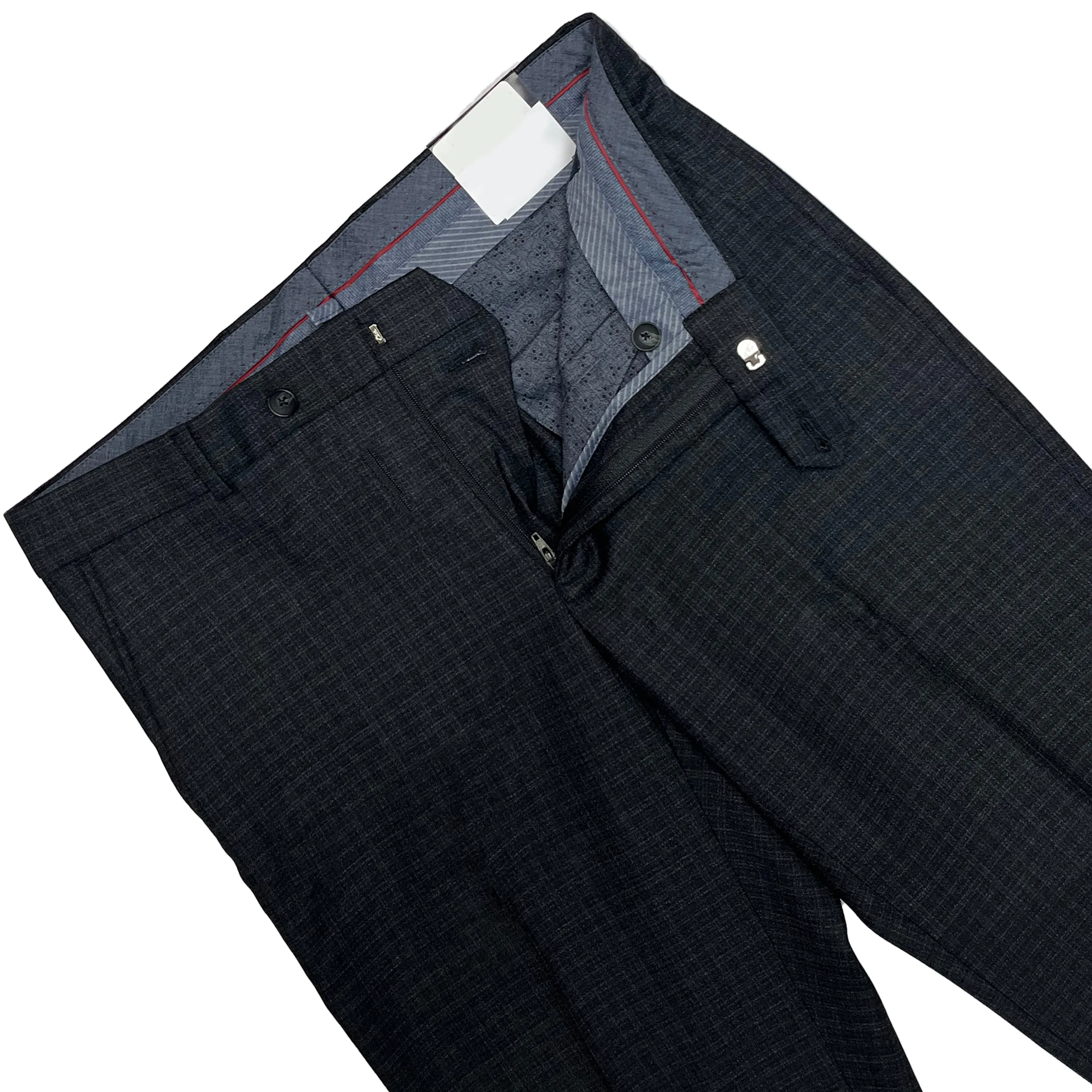 Black Heather Check Dress Pant - Soho Fit | Ballin