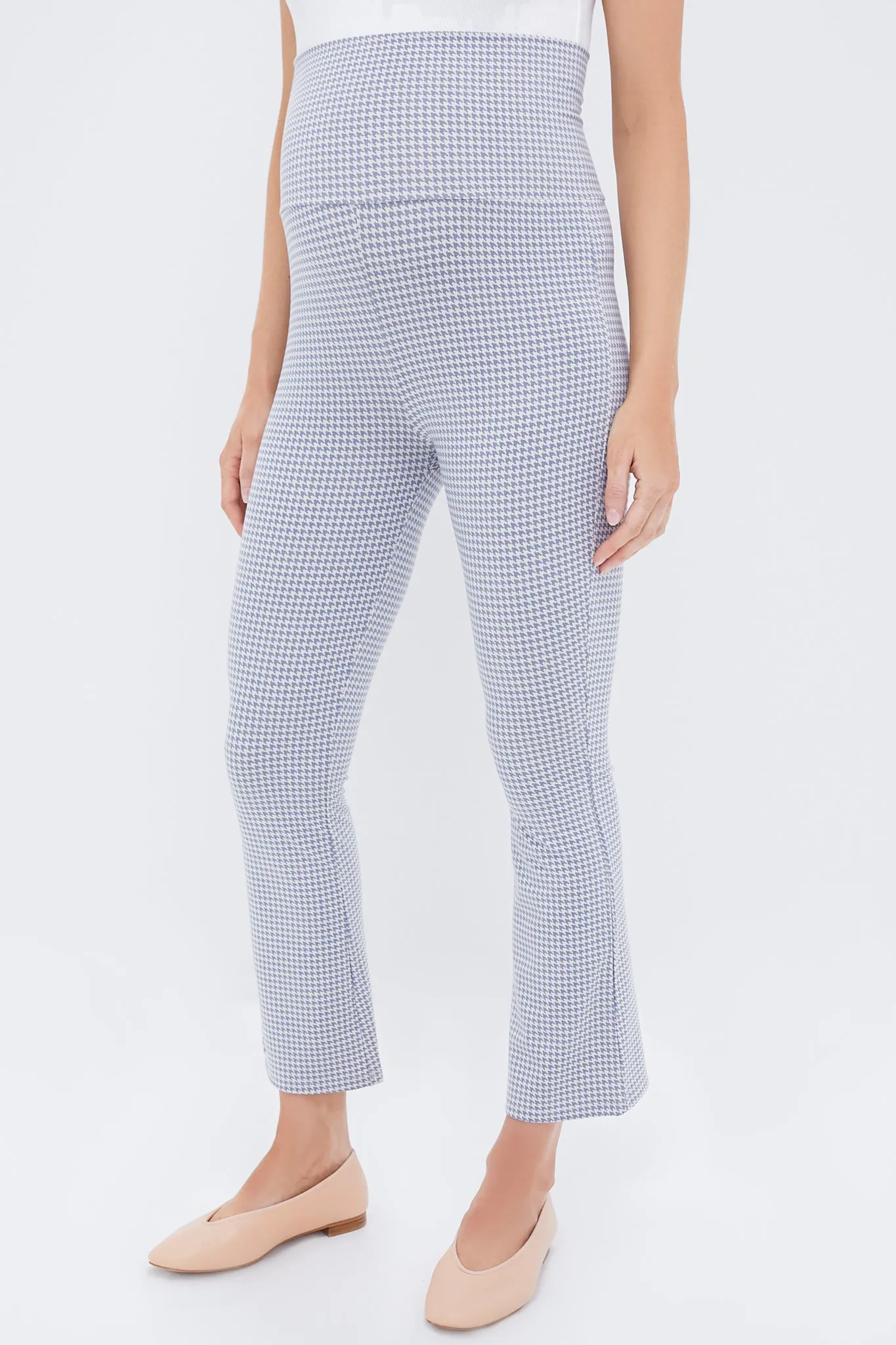 Blue and White Houndstooth The Ultimate Before and After Legging