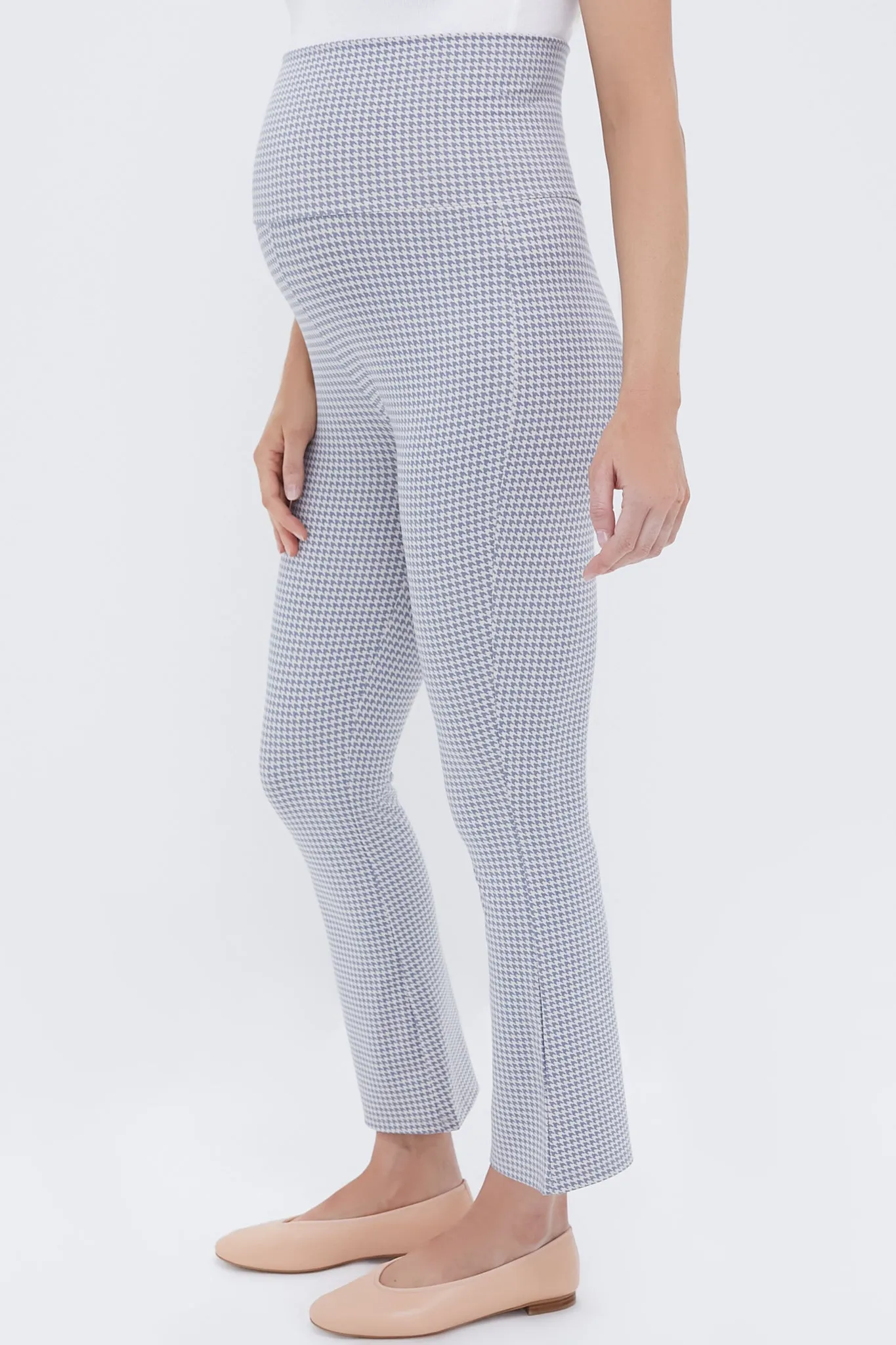 Blue and White Houndstooth The Ultimate Before and After Legging