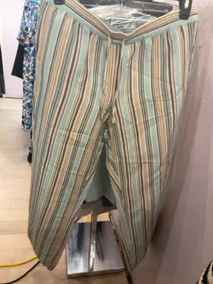 Blu/tan stripe J JILL LINEN PANTS M