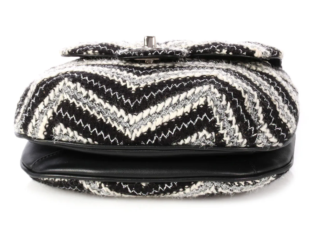 Chanel Black and White Tweed Handbag