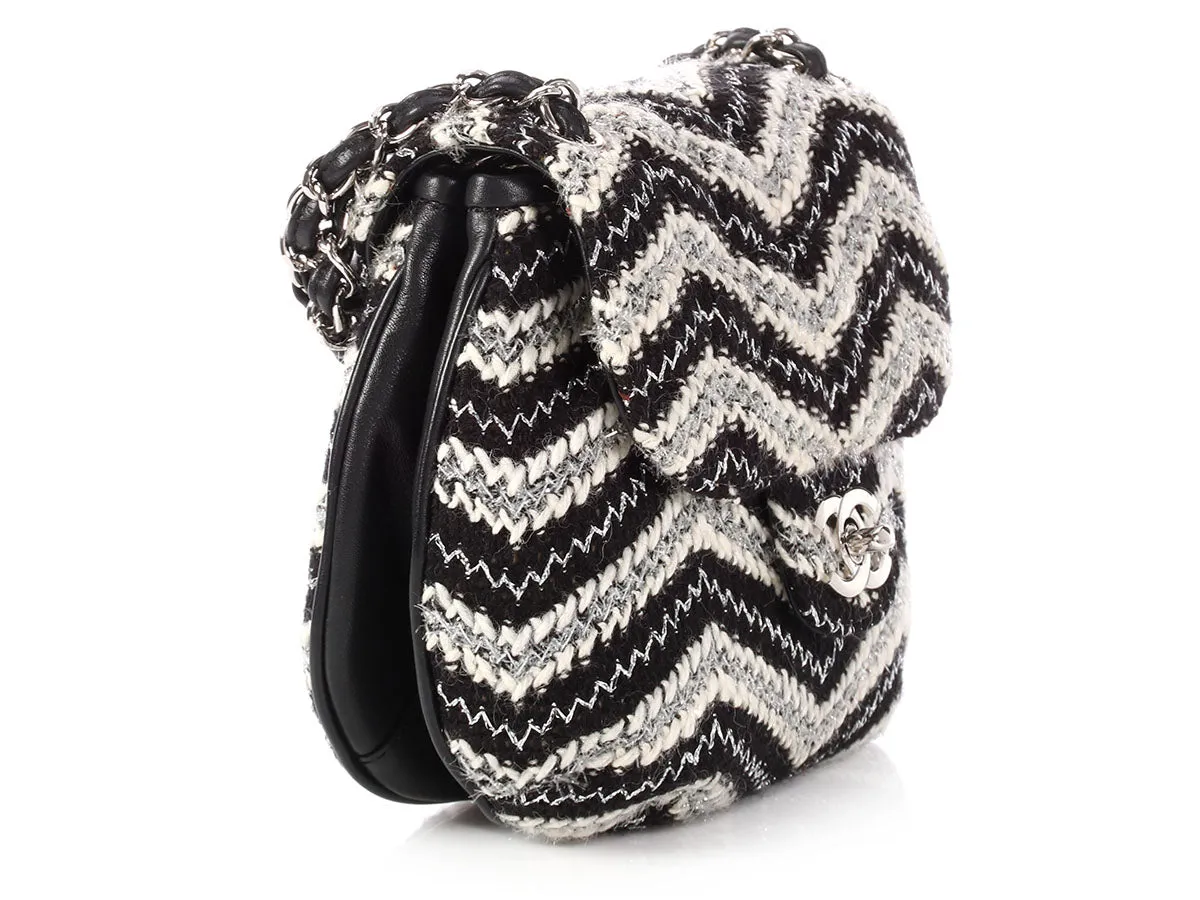 Chanel Black and White Tweed Handbag