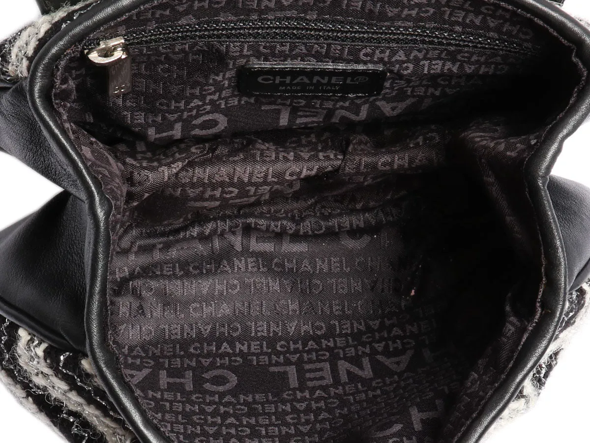 Chanel Black and White Tweed Handbag