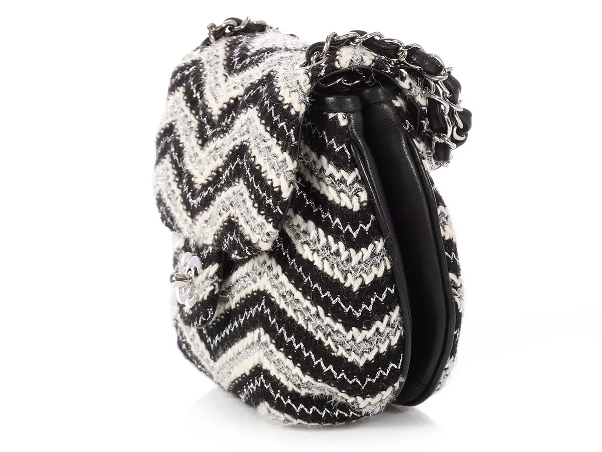Chanel Black and White Tweed Handbag