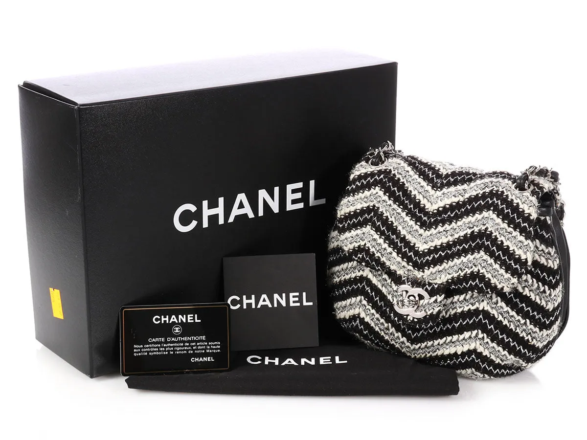 Chanel Black and White Tweed Handbag