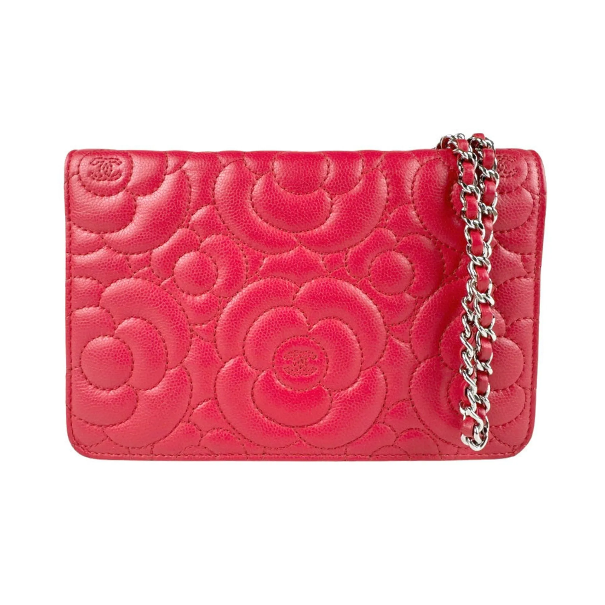 Chanel Camellia Red Leather Accessories