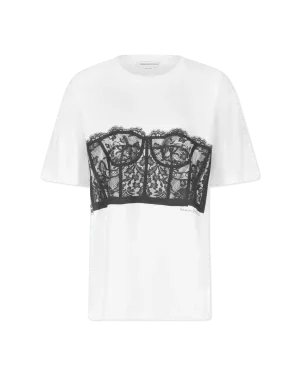 Corset Lace Short Sleeve T-Shirt
