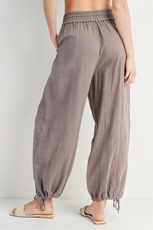 Cotton Jogger Pants - Mushroom