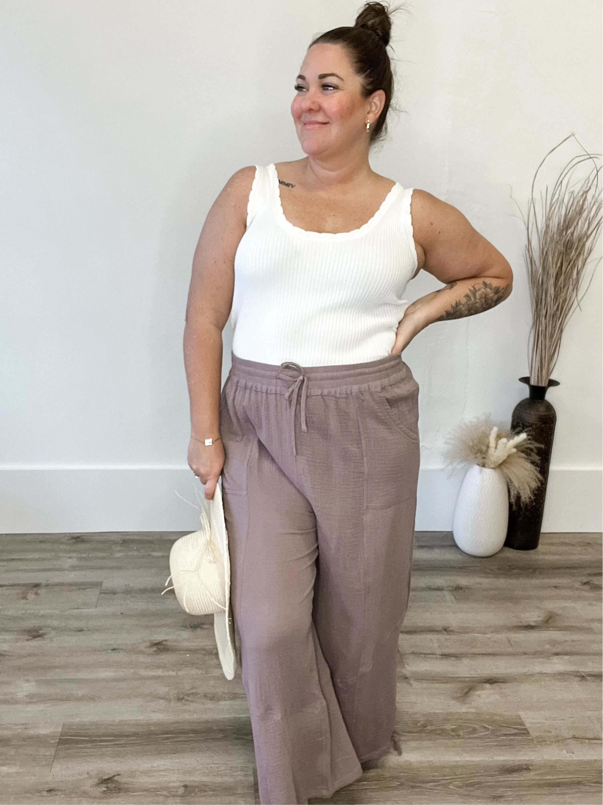 Cotton Jogger Pants - Mushroom