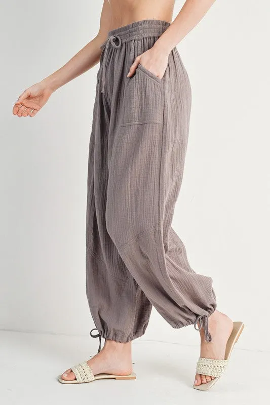 Cotton Jogger Pants - Mushroom