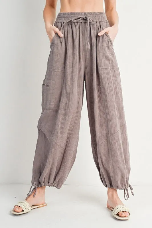 Cotton Jogger Pants - Mushroom