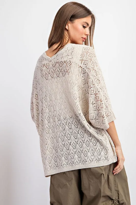 Crochet Half Sleeve Cardigan - Coco