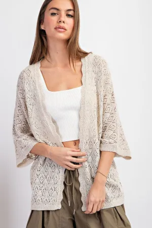Crochet Half Sleeve Cardigan - Coco