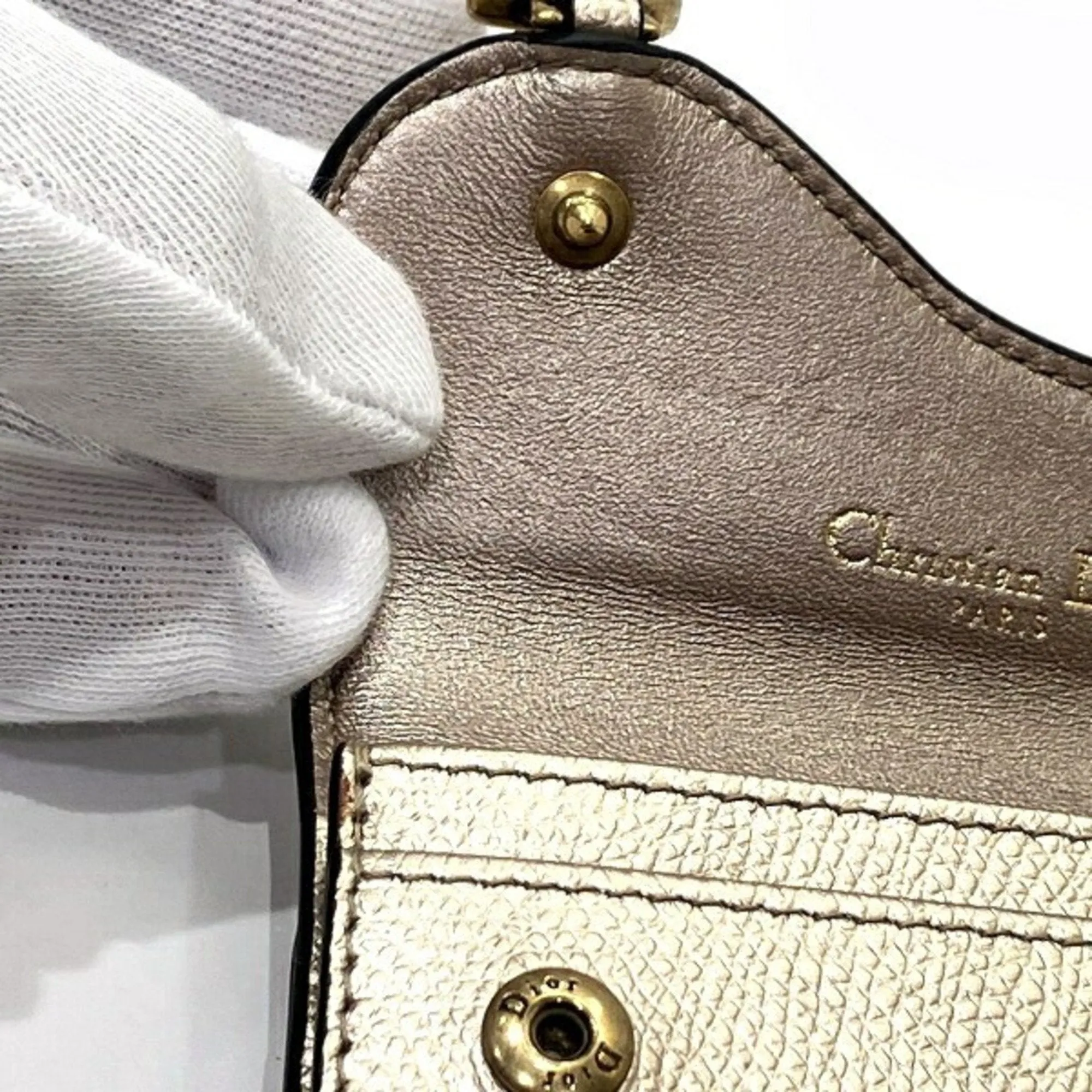 Dior Saddle Gold Leather Accessories