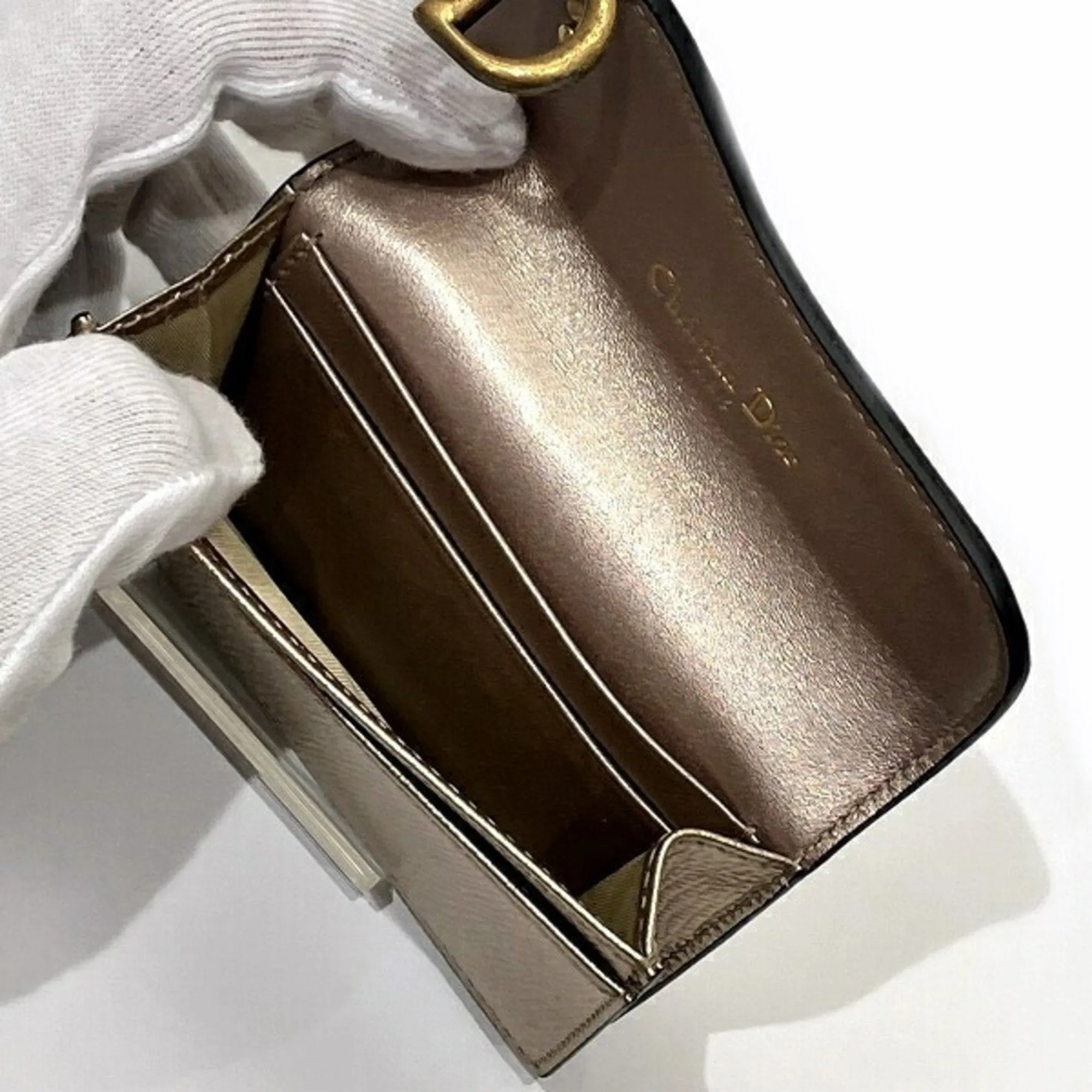 Dior Saddle Gold Leather Accessories