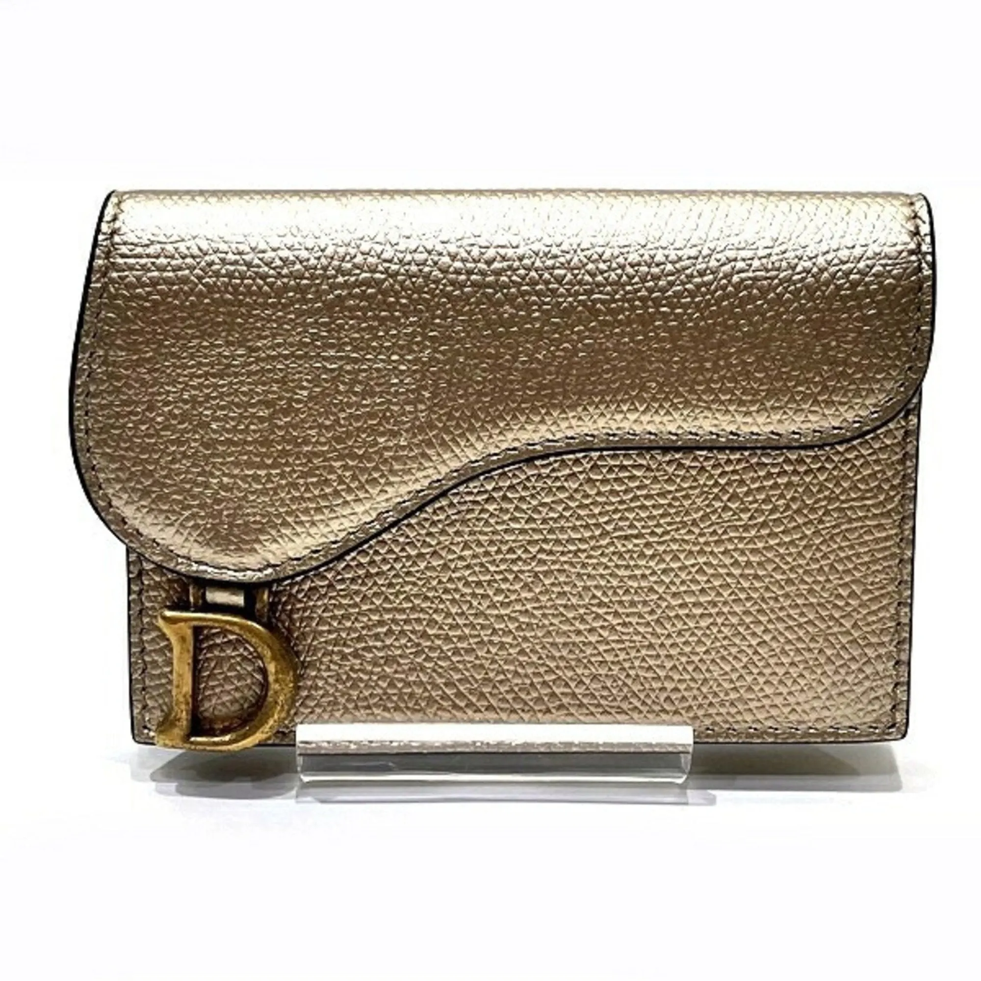 Dior Saddle Gold Leather Accessories