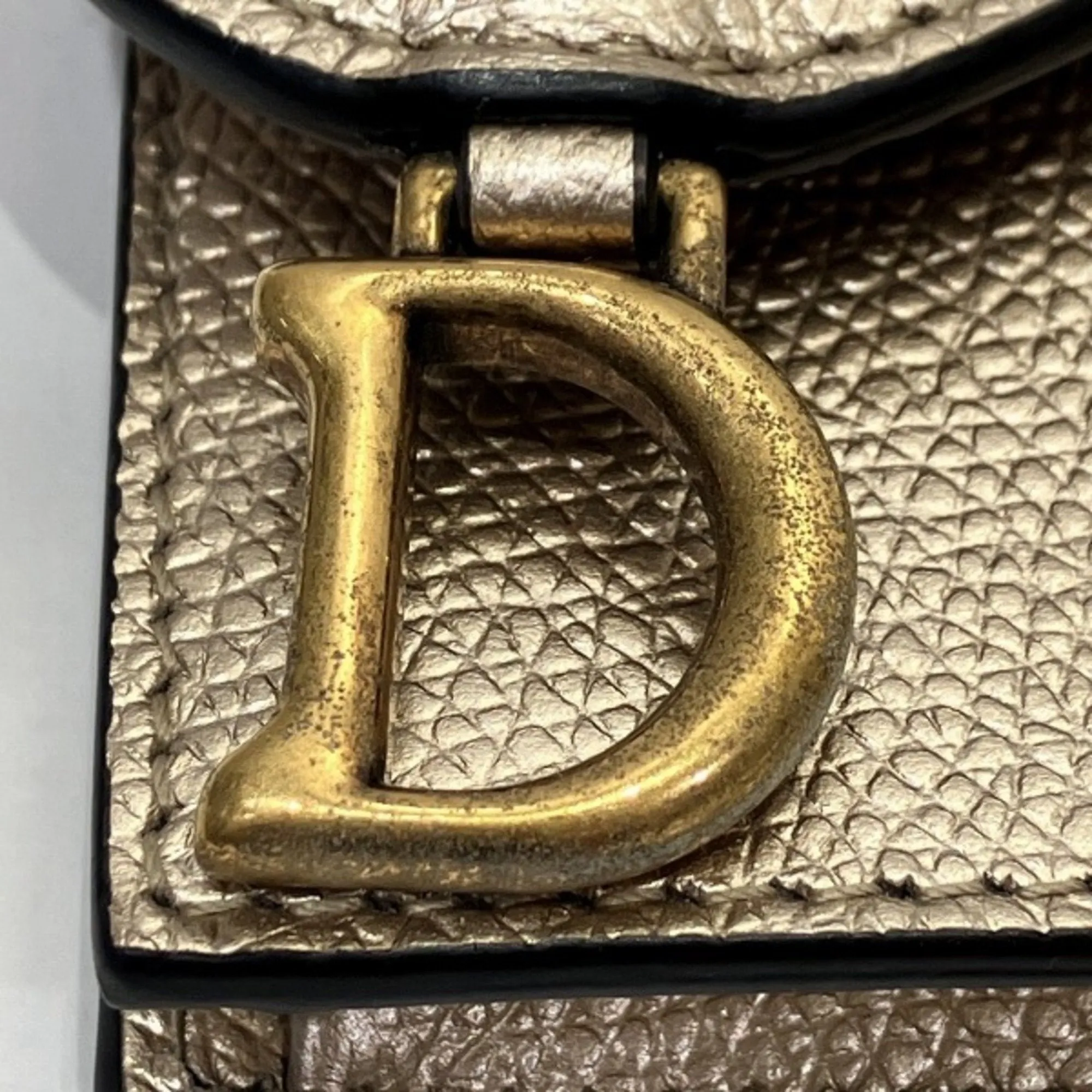 Dior Saddle Gold Leather Accessories