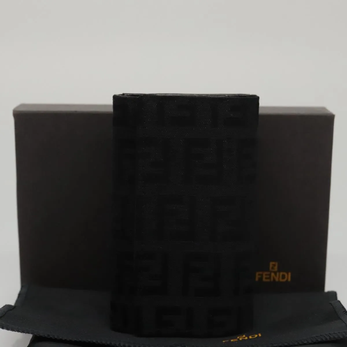Fendi Zucchino Black Canvas Accessories