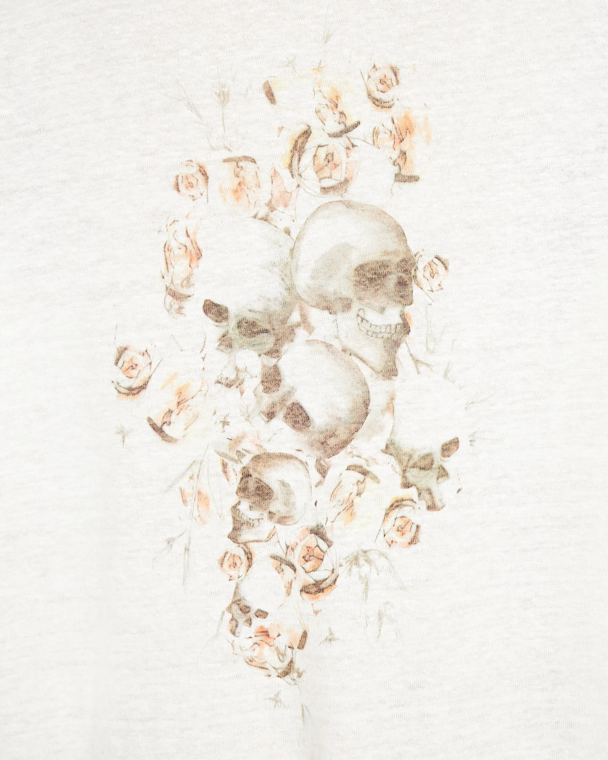 Floral Skull Crew T-shirt