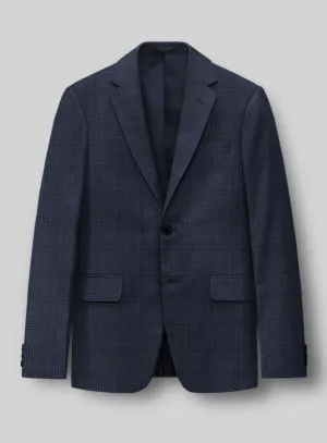 Hardy Minnis Blue Checks Wool Jacket