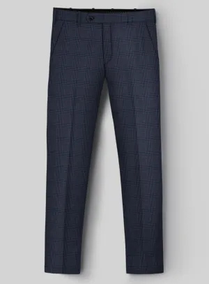 Hardy Minnis Blue Checks Wool Pants