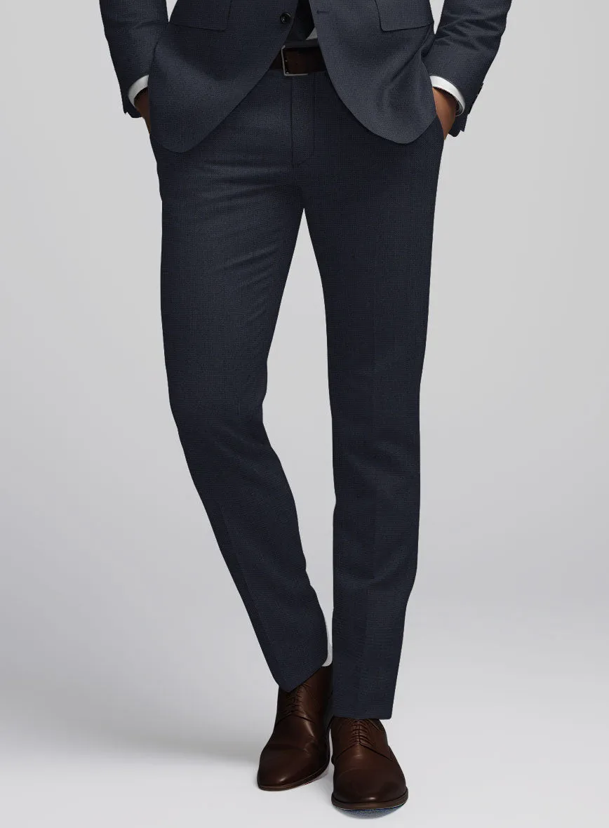 Hardy Minnis Dark Blue Nailhead Wool Pants