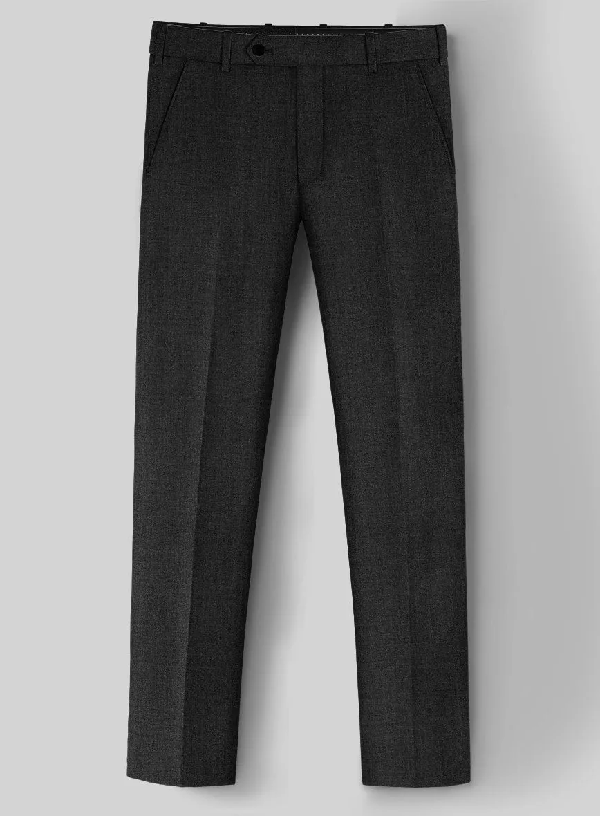 Hardy Minnis Dark Gray Twill Wool Pants