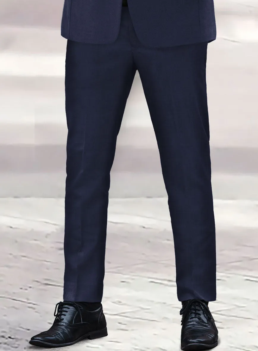 Hardy Minnis Navy Blue Twill Wool Pants