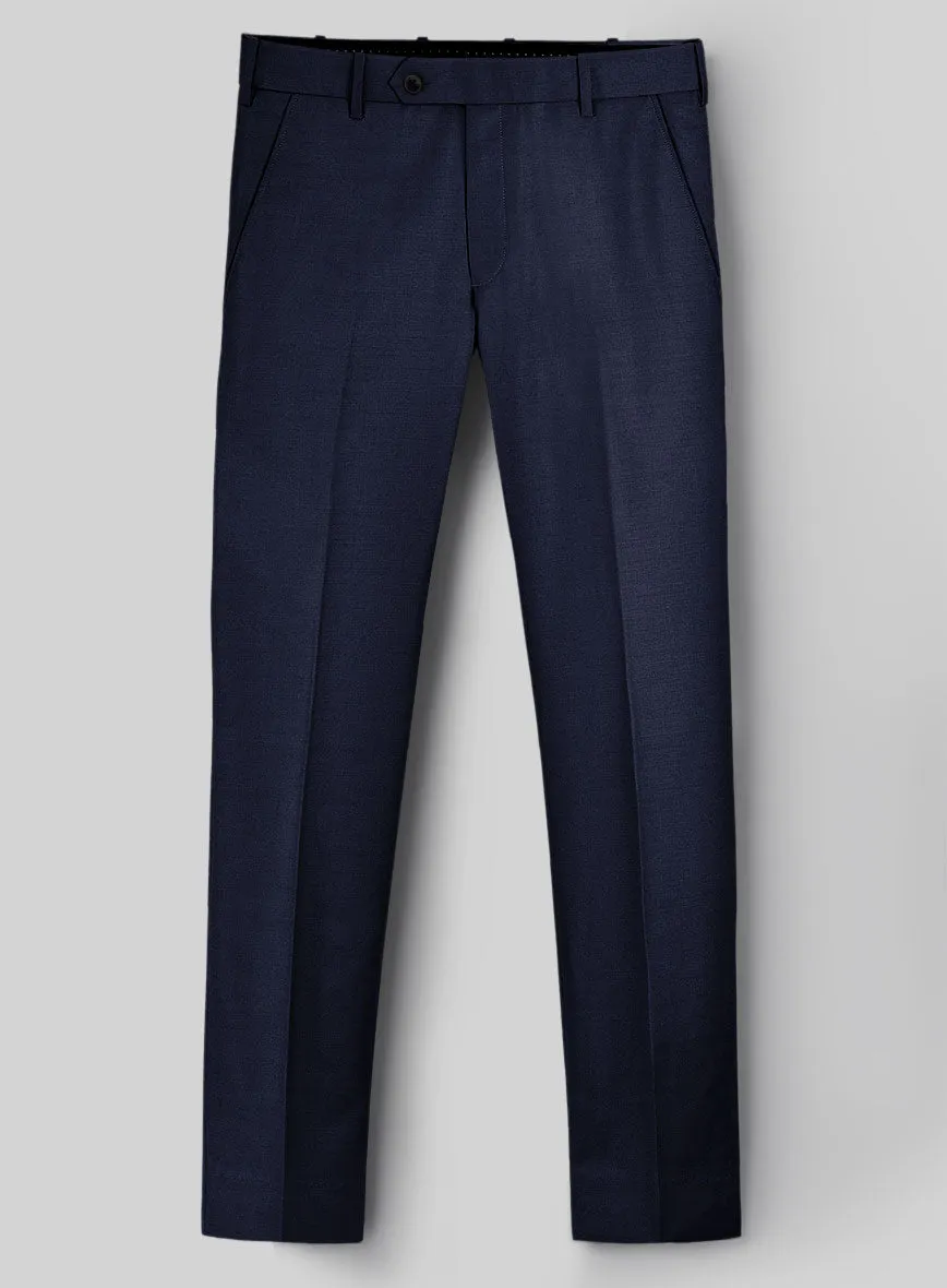 Hardy Minnis Navy Blue Twill Wool Pants