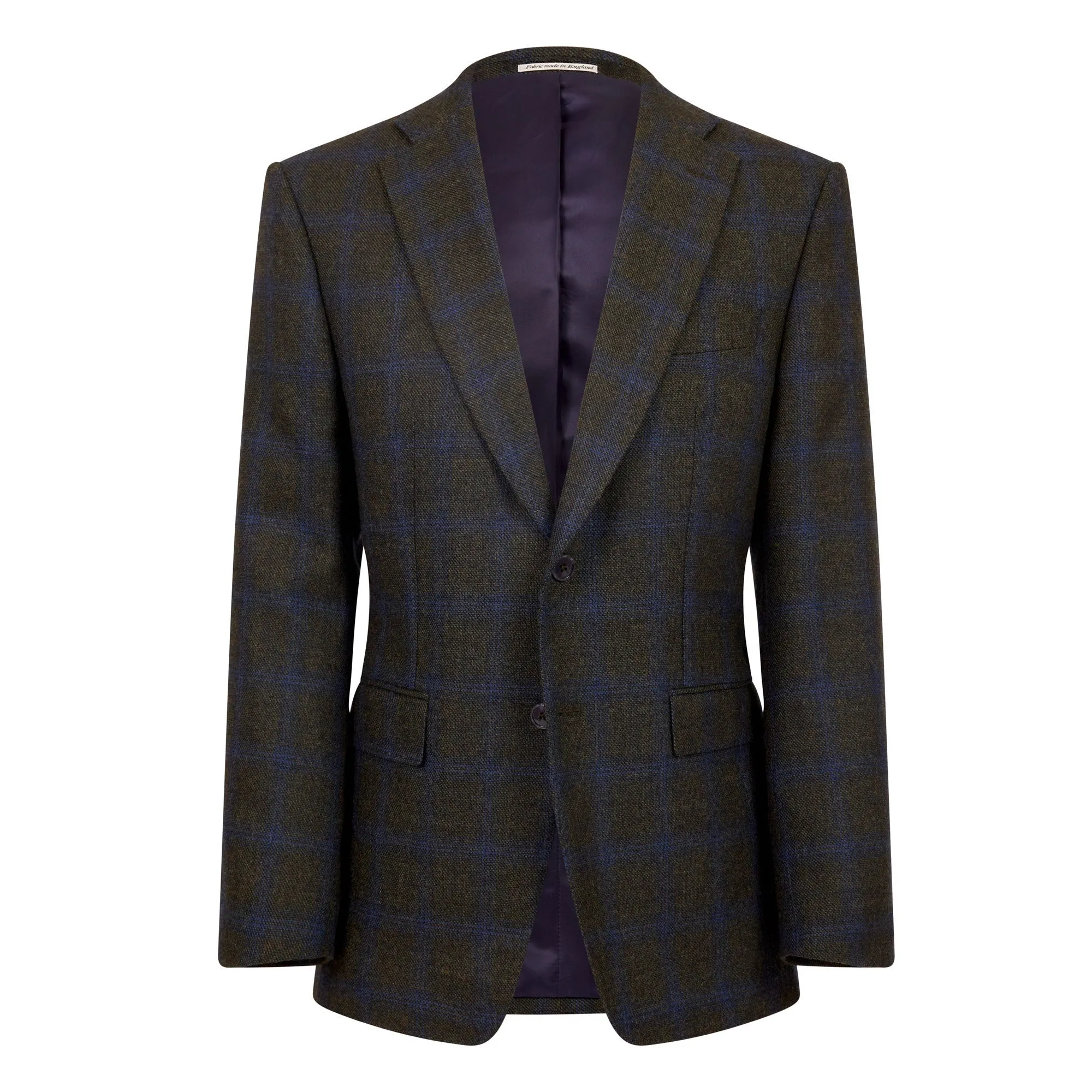 HENRY SARTORIAL X DORMEUIL Full Canvas Fancy Check Wool Jacket GREEN REG