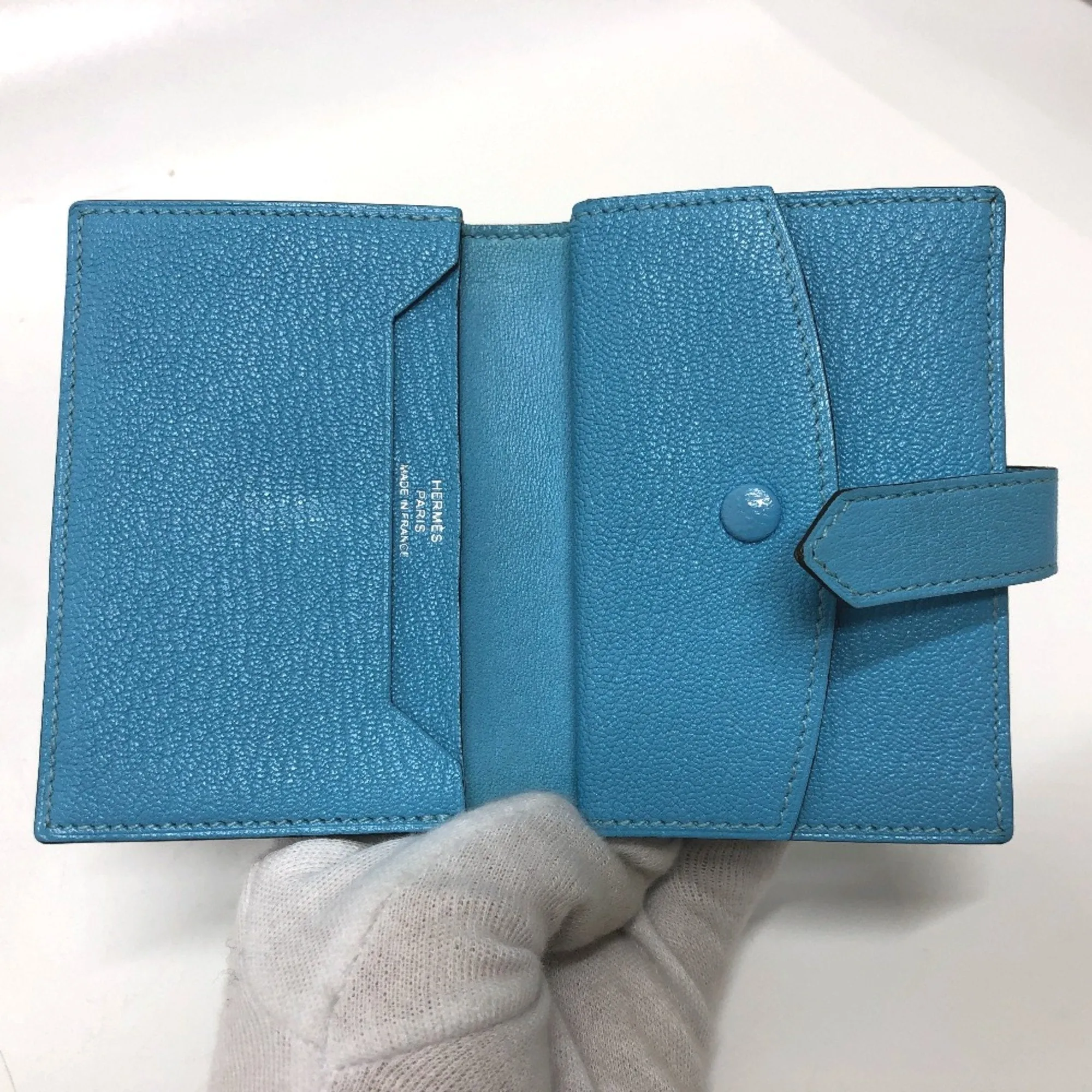 Herms Barn Blue Leather Accessories
