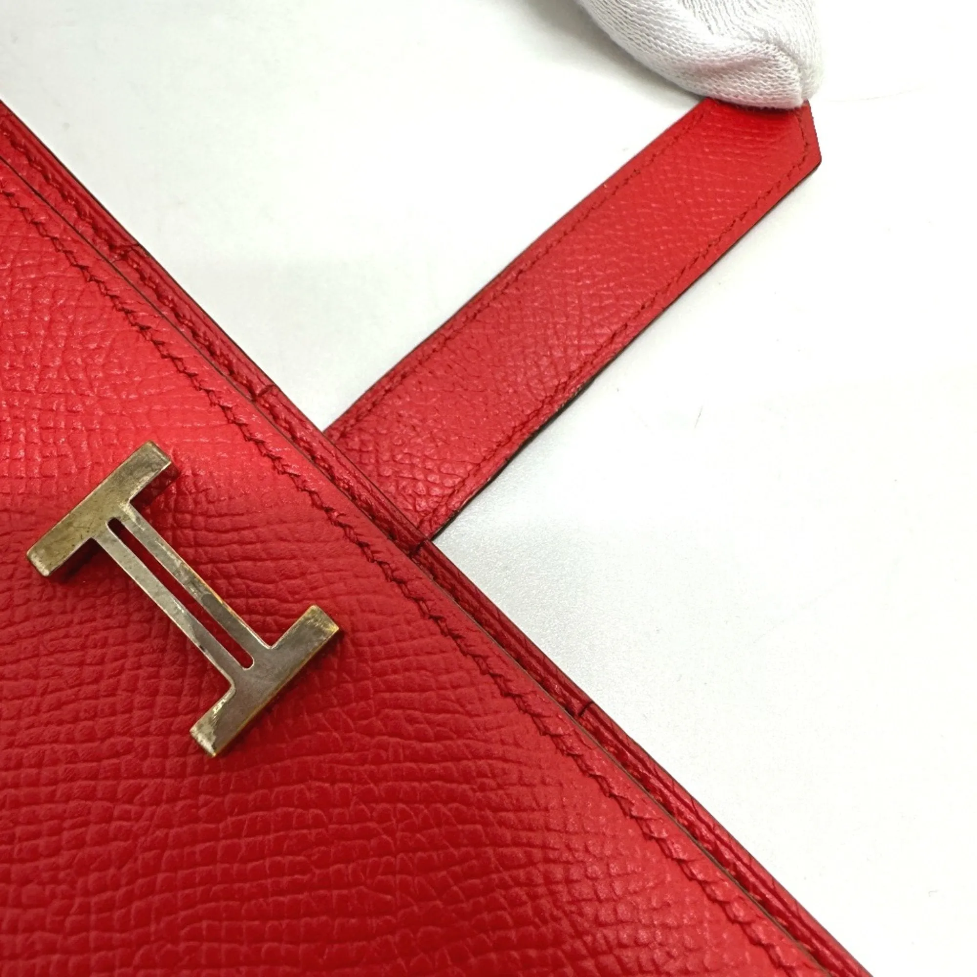 Herms Barn Red Leather Accessories