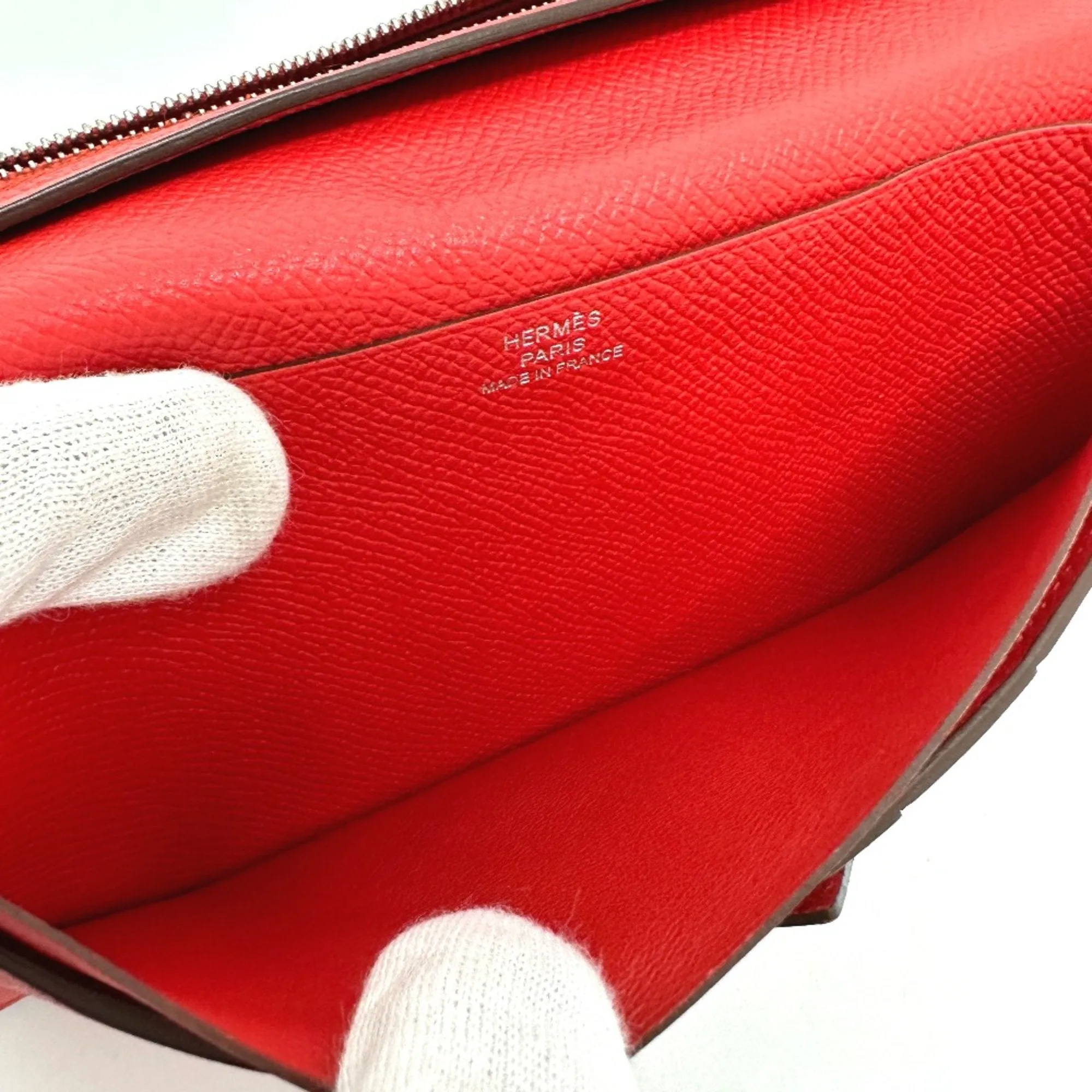 Herms Barn Red Leather Accessories