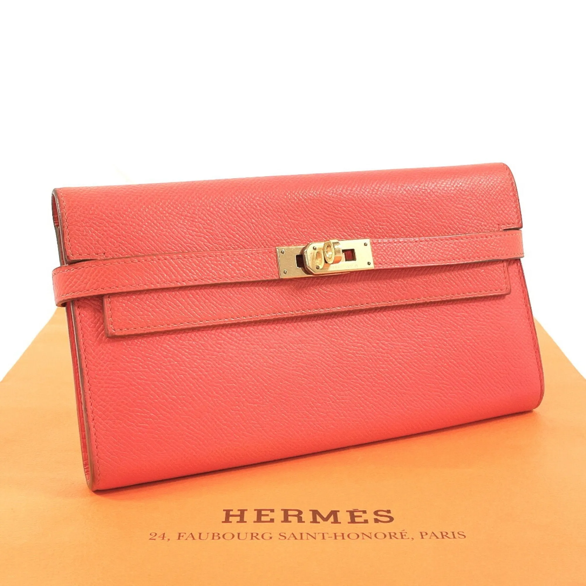 Herms Kelly Pink Leather Accessories