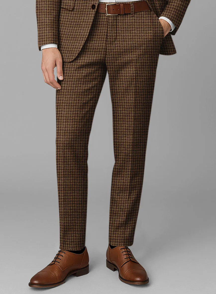 Italian Berote Houndstooth Tweed Pants
