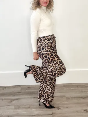 Leopard Drawstring Pants