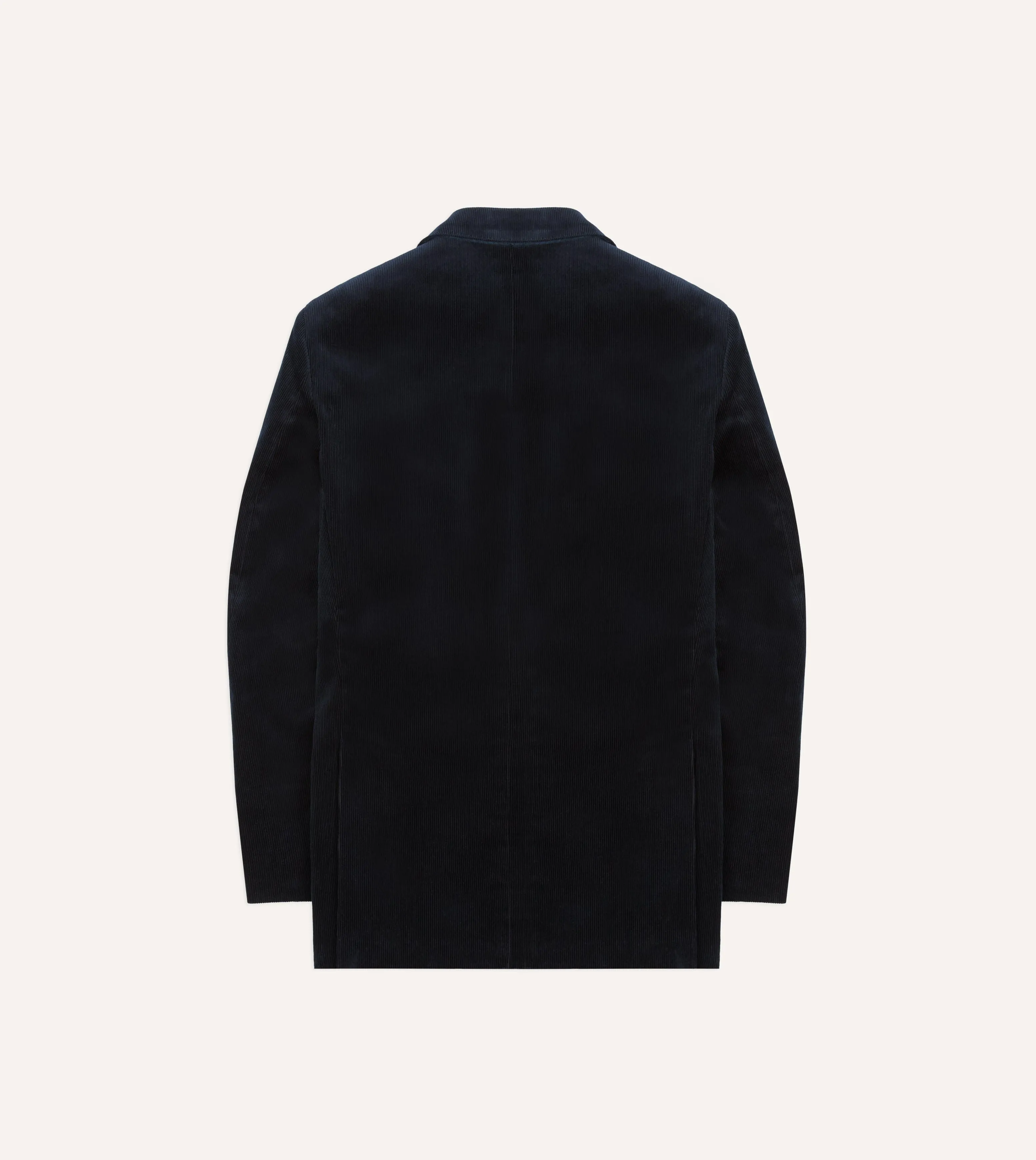 Navy Mid-Wale Cotton Corduroy Tailored Jacket