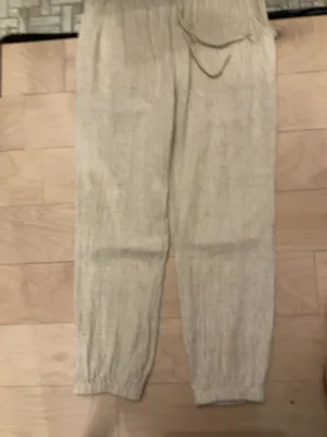 OFF WHITE ee:some LINEN JOGGERS M