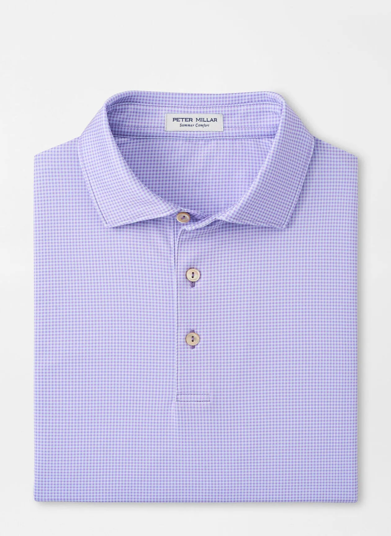 Peter Millar Gingham Performance Jersey Polo