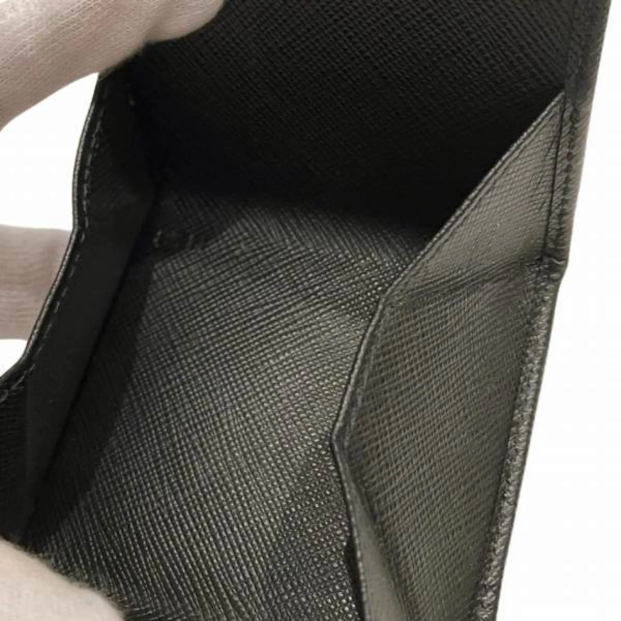 Prada Saffiano Black Leather Accessories