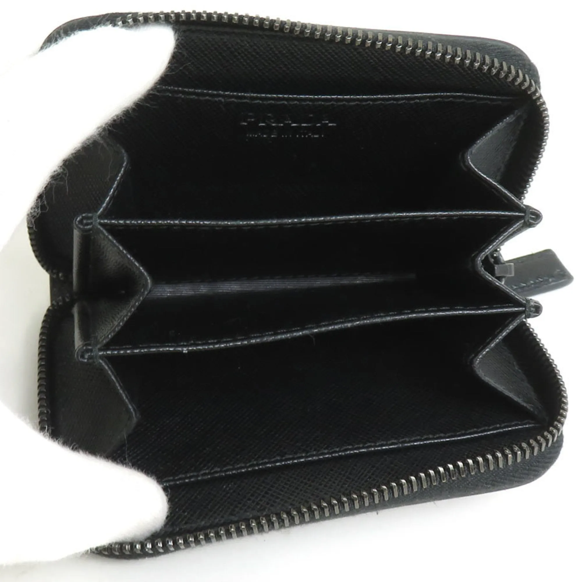 Prada Saffiano Black Leather Accessories