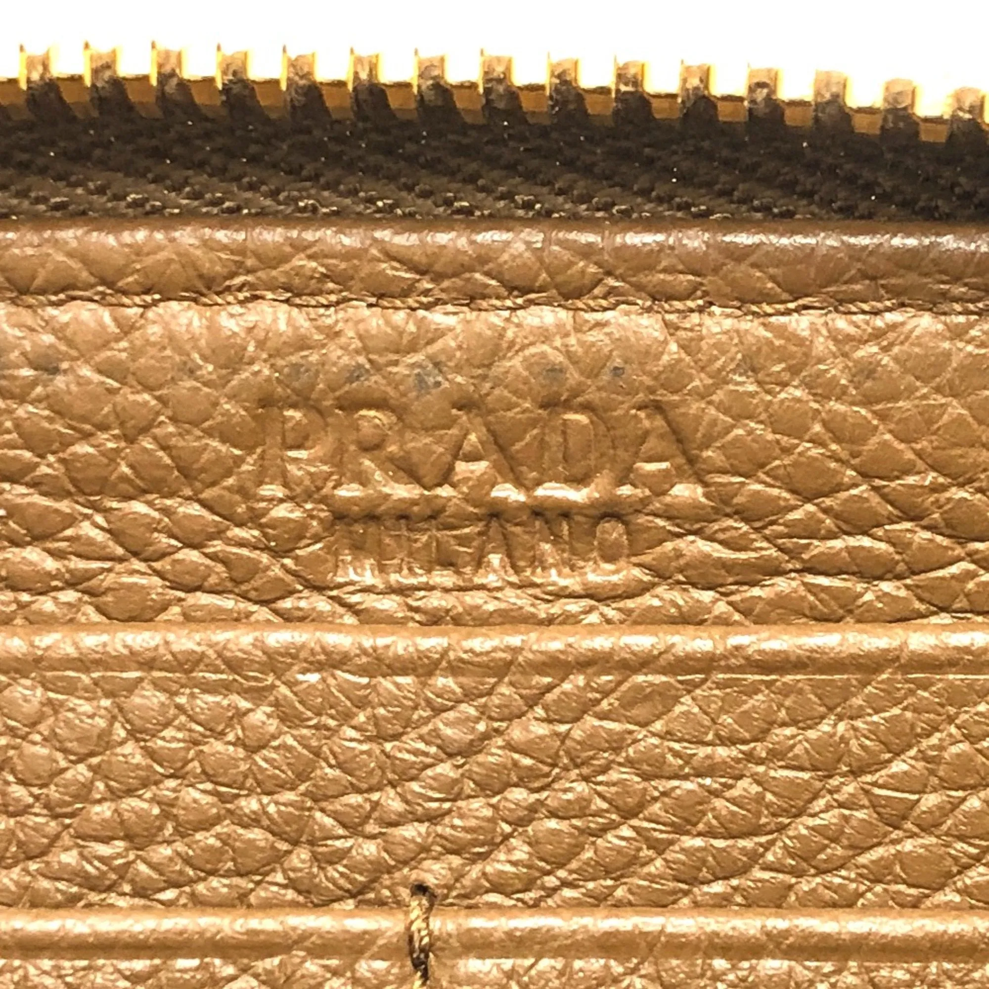 Prada Saffiano Brown Leather Accessories